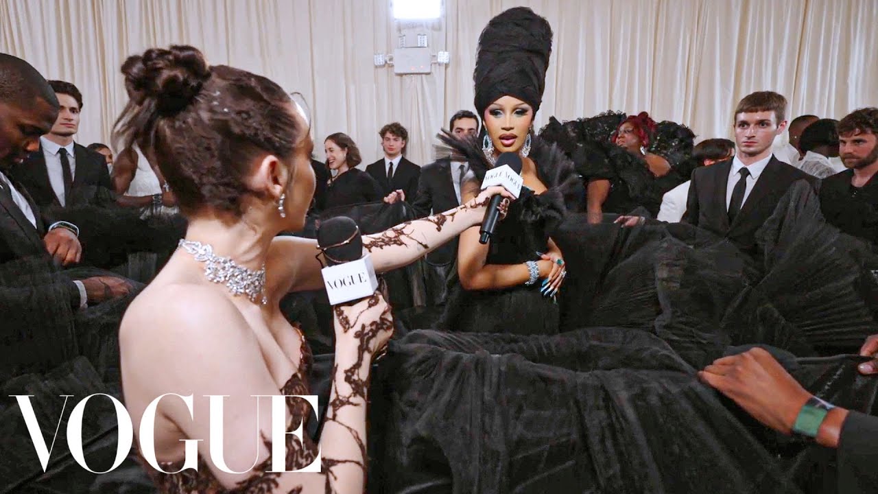 Cardi B Needs 7 People to Help Carry Her Dress | Met Gala 2024 With Emma Chamberlain