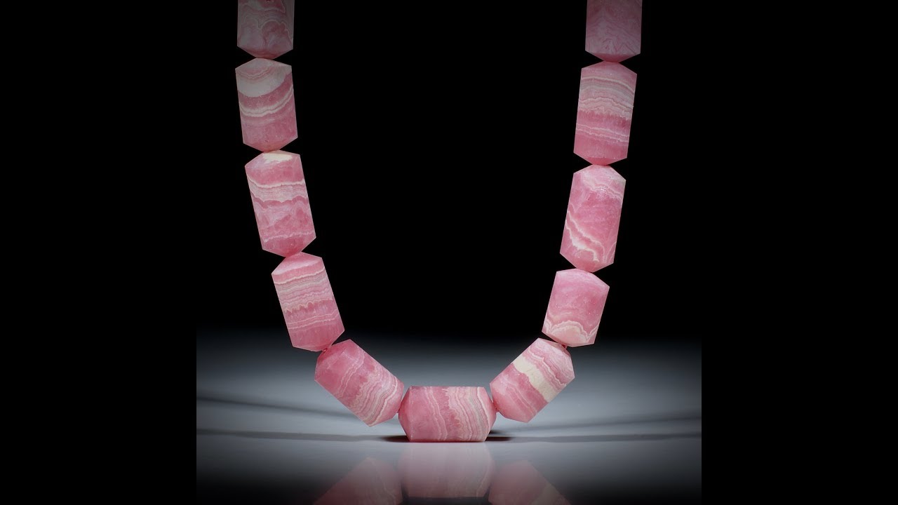 Edelsteincollier Rhodochrosit