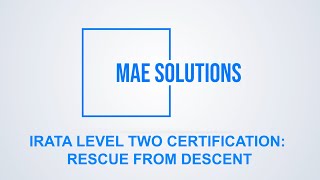 IRATA Level 2   Rescue from Descent