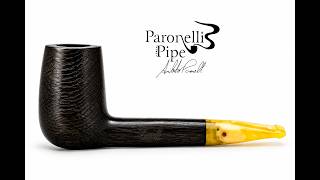 Video: Bog Oak 5000 years pipe Paronelli with amber handmade