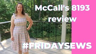 Friday Sews August 4, 2023.  Finished McCalls 8193 with Pattern Review  (not an easy sew!)