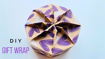 Easy Round Gift Packing | How to Wrap a Round Box | Fancy Gift Wrap #giftwrap