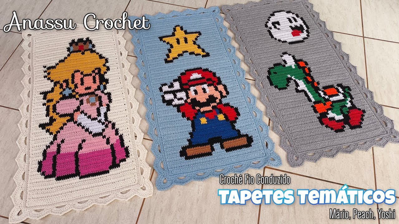 TAPETE TEMÁTICOS (Princesa Peach, Mário Brós, Yoshi & Boo