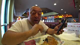 February 15, 2020/78 Trucking. Having Blueberry Pancakes at Denny’s Restaurant. Peru, Illinois