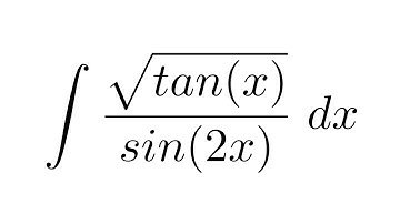 Integral of sqrt(tan(x))/sin(2x) (substitution)