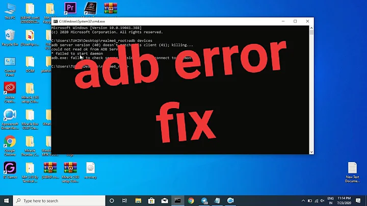 adb server didn't ack * failed to start daemon * error (FIX)