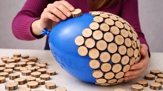 🎈HOW BEAUTIFUL! 😍 6 Incredible ideas using a balloon and tree logs