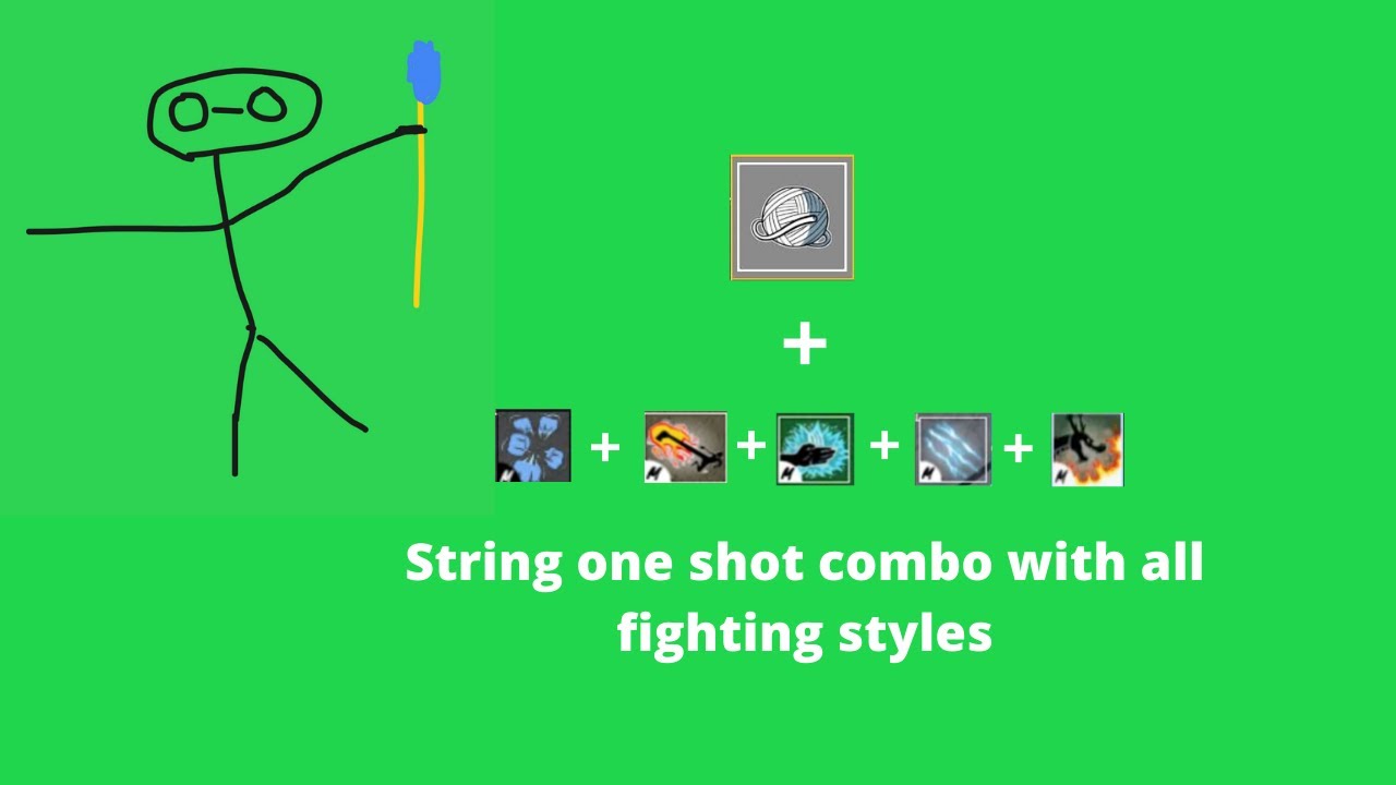 Best String Combo One shot with all fighting style, Roblox