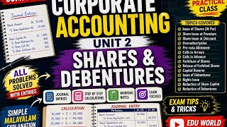 Corporate accounting Unit 2 Shares and debentures#bcom #books #pondicherry #college #exam #pondiche 