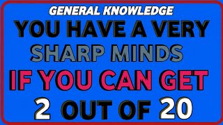 General Knowledge Challenge 2026 | Only Sharp Minds Can Score 20/20 🧠🔥