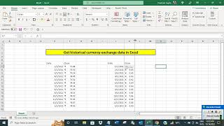 Get historical currency exchange data in Excel screenshot 3