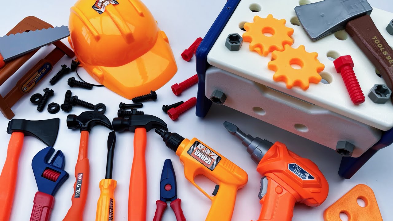 18 min perfect unboxing, with wrench, electric drill, small cutter, simulated tool model｜Review Toys