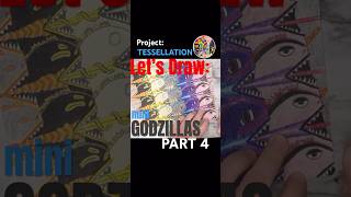 Project: Tessellation (PART 4) #godzilla #art #drawing #tessellation #coloredpencils #artist