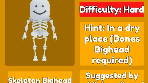 How to get the Skeleton Bighead - Find the Big Heads [Roblox]