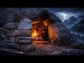 Surviving the Deadliest Mountain Night | Building a Shelter in Torrential Rain &amp; Thunderstorm