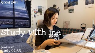 LIVE study with me/ 스터디윗미📚/ pomodoro 60-10/ 천둥,빗소리asmr