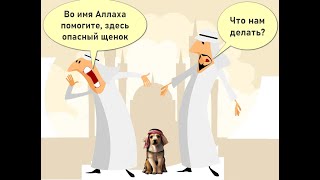 Ангел Джибрил испугался щенка