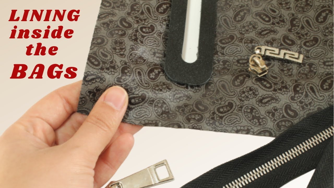 How to make the LINING inside the leather bag? |TUTORIAL | چگونه داخل کیف چرم را آستر کشی کنیم