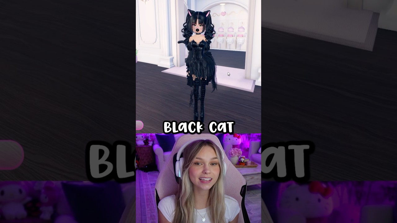 THEME : Black Cat 🐈‍⬛💕 How do you think I did? #roblox #dresstoimpress
