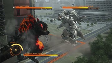 GODZILLA PS4 - Burning Godzilla vs Battra Larva vs Super Mechagodzilla