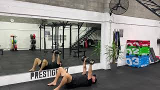 Dumbbell Floor Press demonstration