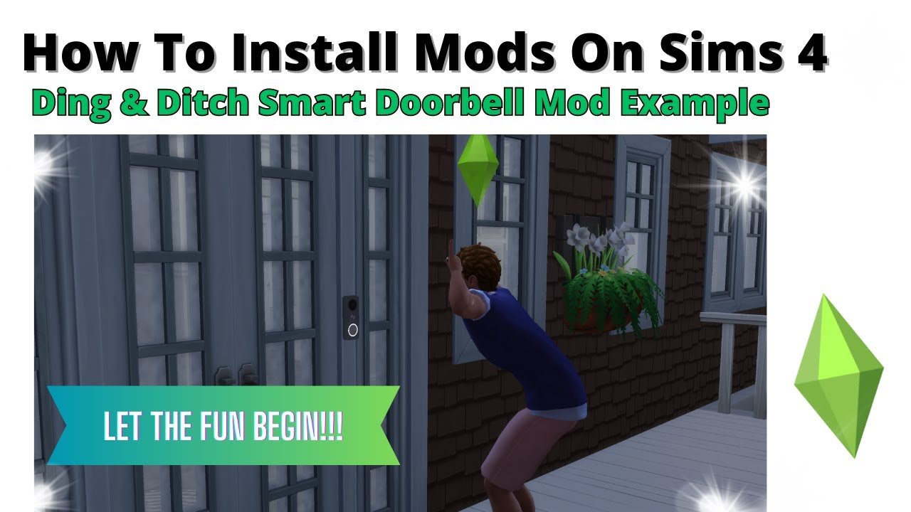 How To Install Ding & Ditch Smart Doorbell Mod For Sims 4 2023 YouTube
