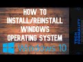 How to install or reinstall a windows operating system