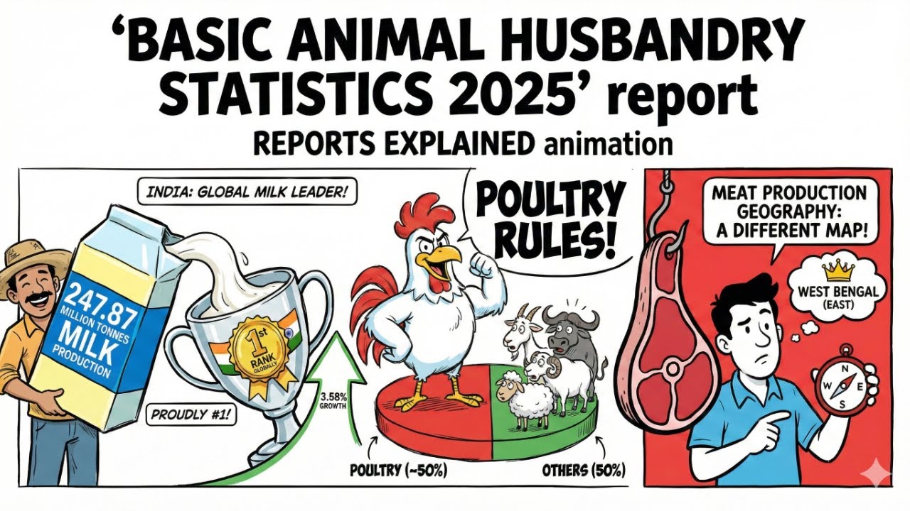 basic animal husbandry statistics 2025 - pwonlyias... Basic Animal Husbandry Statistics 2025 Explained | Milk, Eggs, Meat ...