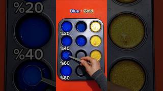 Blue + Gold | Royal Contrast Meets Creative Harmony 💙✨ #colors #colormixing