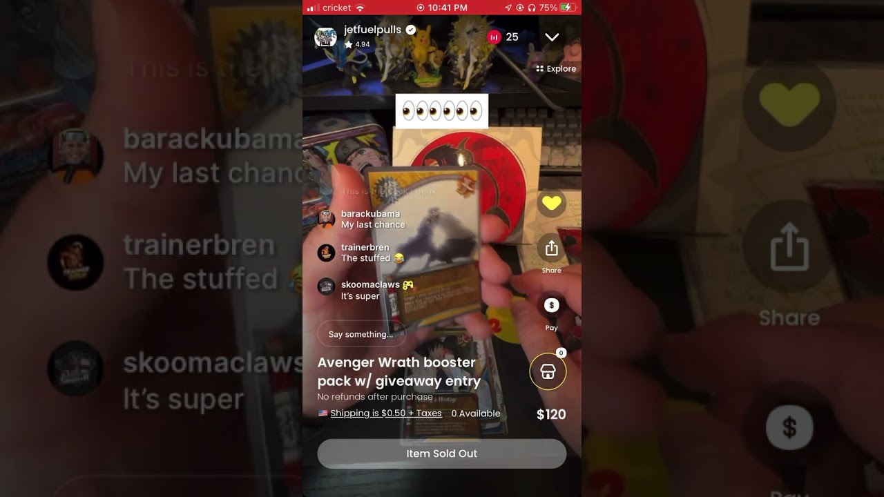 Pulling One of the Most Expensive Naruto Cards During a Stream (Avenger