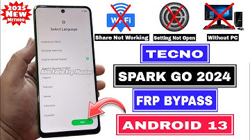 Tecno Spark Go 2024 : GOOGLE/FRP Bypass 2025 | Tecno BG6 FRP Unlock Without PC Android 13-14