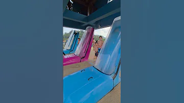 THE BLUE TRAPDOOR WATERSLIDE AT ANDAMANDA PHUKET THAILAND 