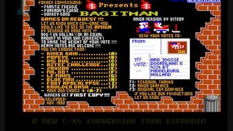 1GO Short Play - Bagitman (Amiga)