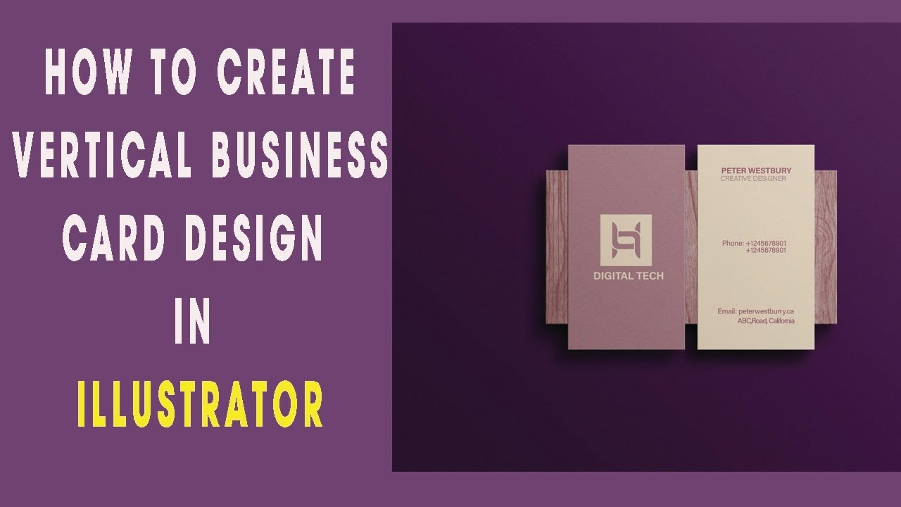 Create a Vertical Business Card for a brand | Adobe illustrator 2022 Tutorial | Visiting Card Design