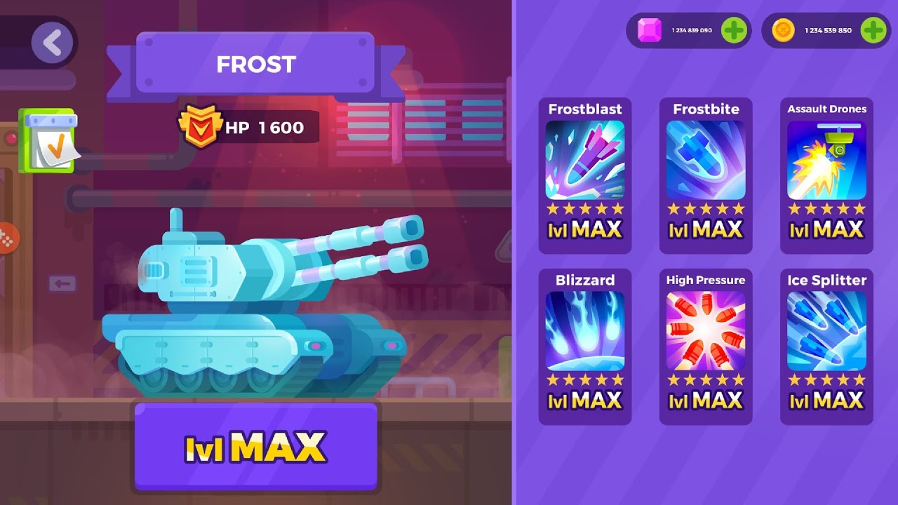 Tank Stars FROST MAX Level