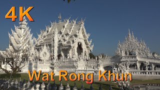 Wat Rong Khun - The White Temple. Chiang Rai, Thailand 4K Ultra HD