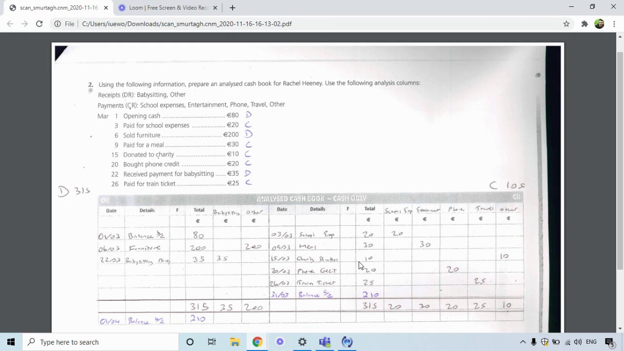 The Analysed Cash Book and Balancing Accounts