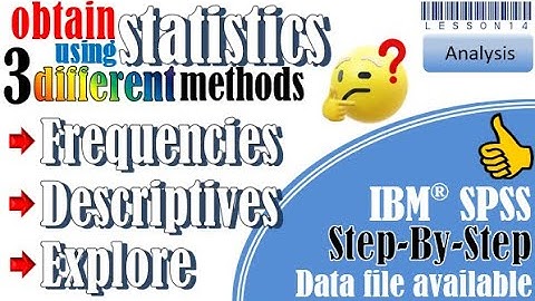 Descriptive statistics in SPSS