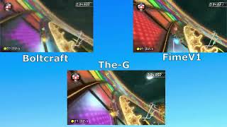 Mario Kart 8 Deluxe - N64 Rainbow Road TIme Trials 3 way comparison