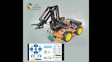 Arm car robot arduino 4DoF Bluetooth App - bộ xe arduino cánh tay 4 bậc