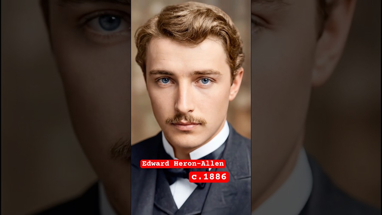 Edward Heron-Allen c.1900 - Brought to LIFE, see him MOVE, Smile and Flirt!