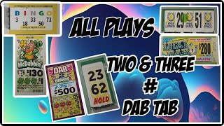 ALL PLAYS/TWO & THREE NUMBER DAB TABS🌺