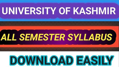 How to download kashmir university syllabus from mobile in easy way|#syllabus |#kashmiruniversity