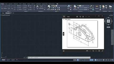 Guide Block orthographic (front, top & side) drawing in Autocad |  Autocad beginners tutorials