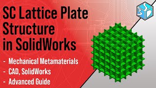 Tiny Mighty #090 — Simple Cubic Lattice Plate Structure Design in SolidWorks (Metamaterials CAD)