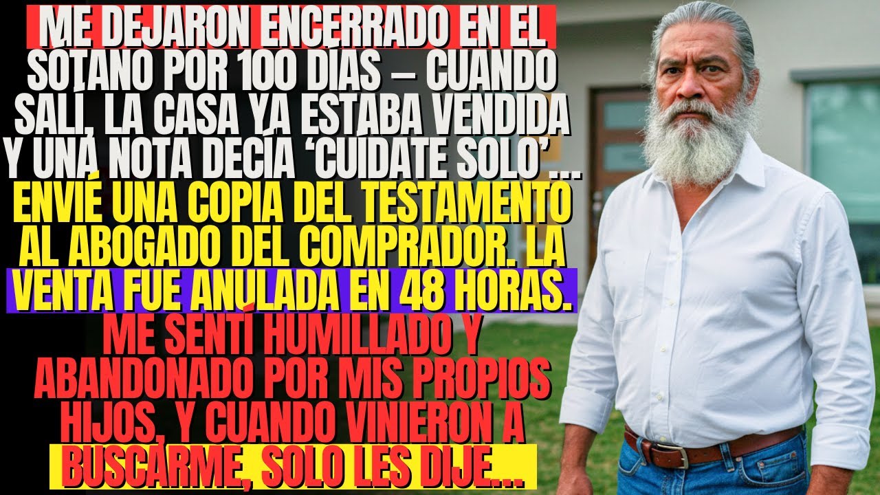 Me dejaron en el sótano por 100 días — cuando salí, la casa ya estaba vendida y una nota decía...