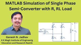 Simulation of 1 phase semi converter #powerelectronics #matlab #simulation