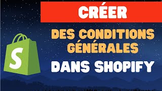 Comment créer des conditions générales dans Shopify 2025 - 2026