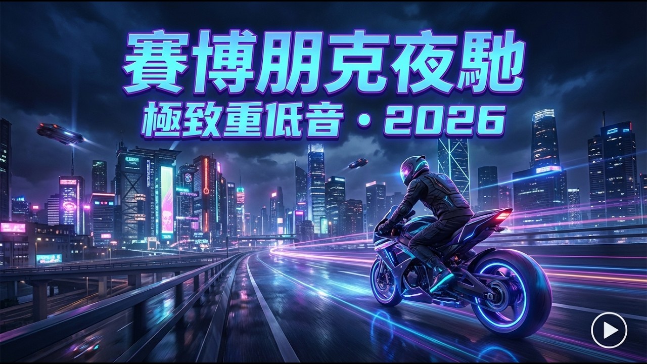 駛入霓虹夜城 🏍️ 2026 賽博龐克級「貼地轟鳴」重低音 - Alan Walker Style Full Bass • Cyberpunk Drive