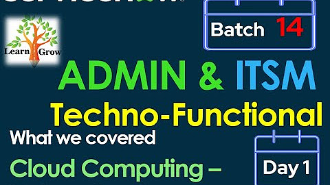 CSA- CIS ITSM Batch14 Techno - Functional